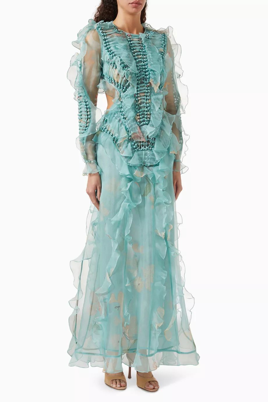 Zimmerman Ruffled Sheer Long Dress