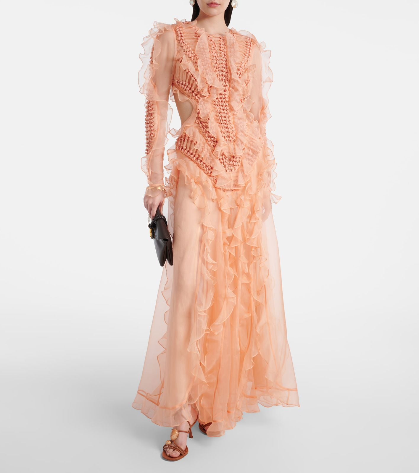 Zimmerman Ruffled Sheer Long Dress