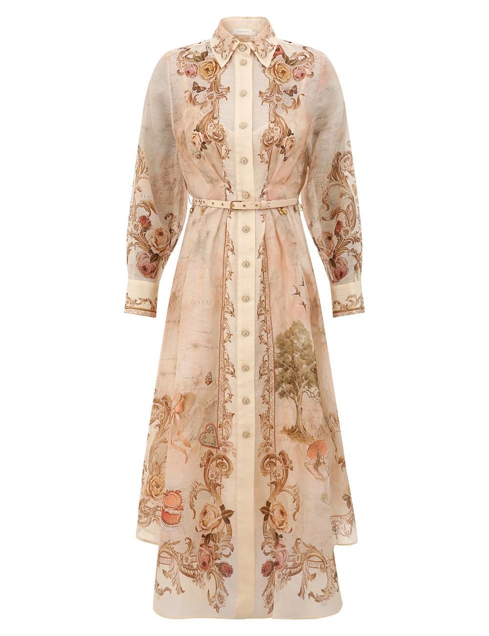 Zimmermann Signature Floral Print Long Dress