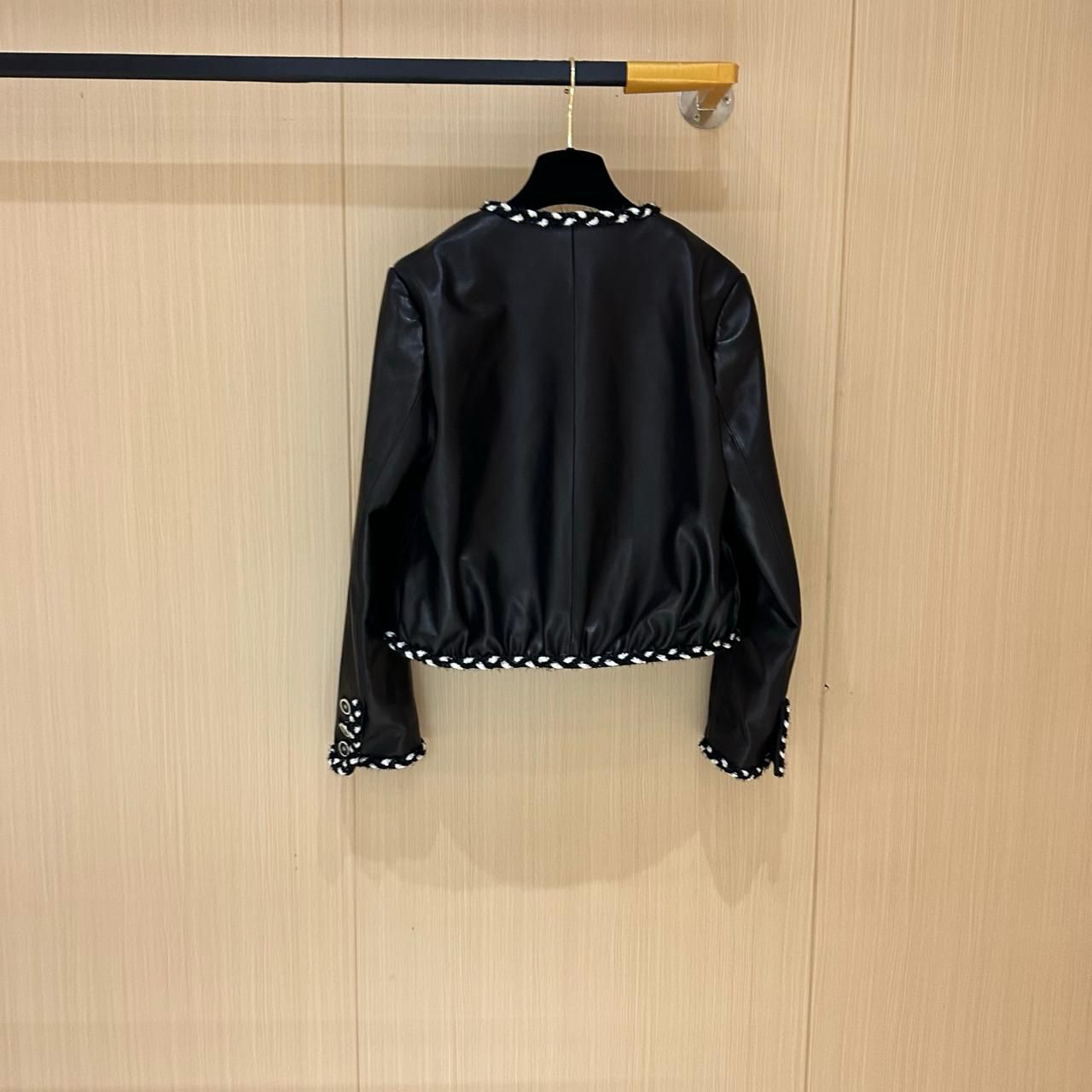 Chanel Leather Trim Jacket