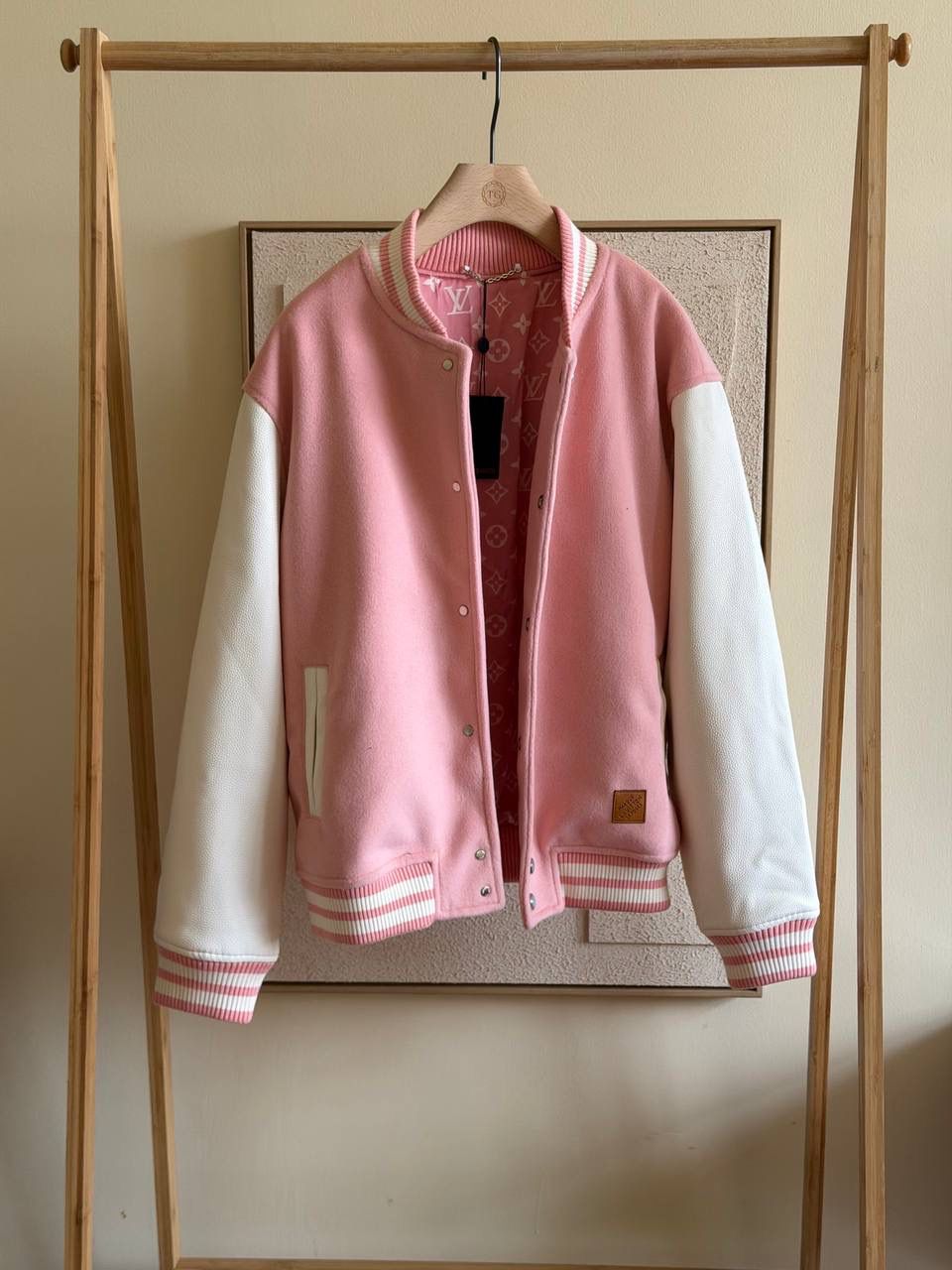 LV Signature Leather Varsity Jacket