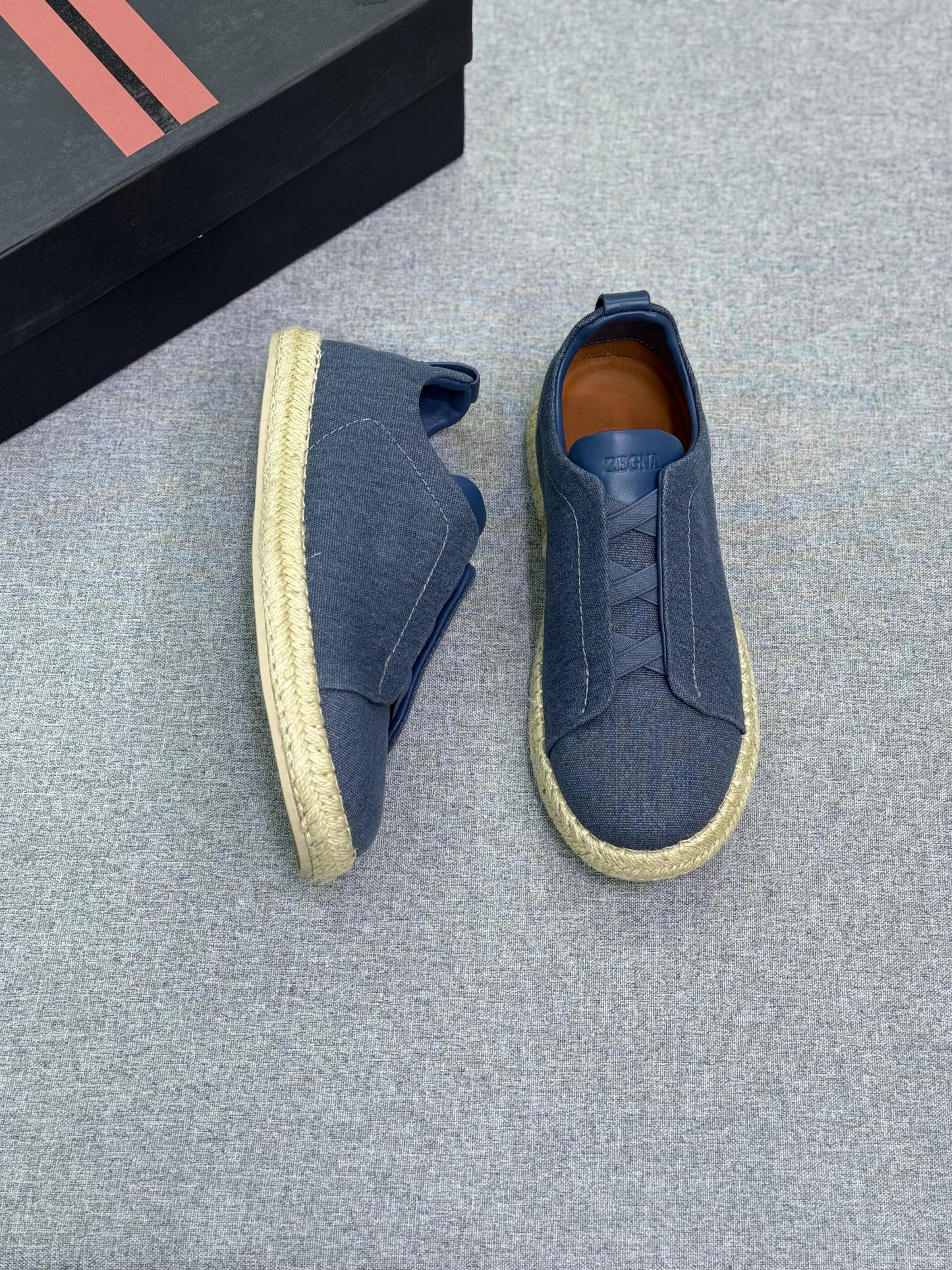 Zegna Triple Stitch suede espadrilles