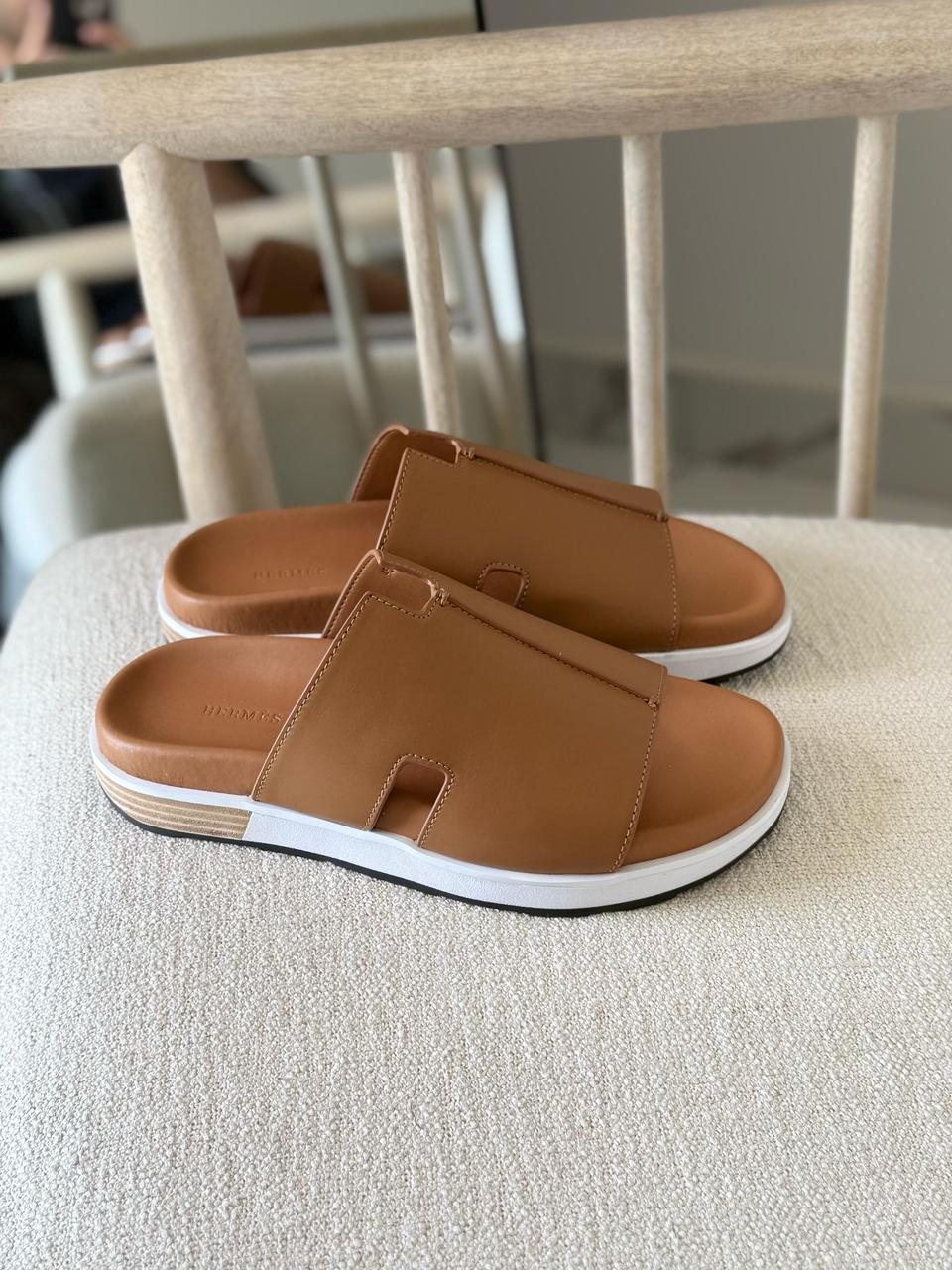 Hermès Pharaon Leather Sandals