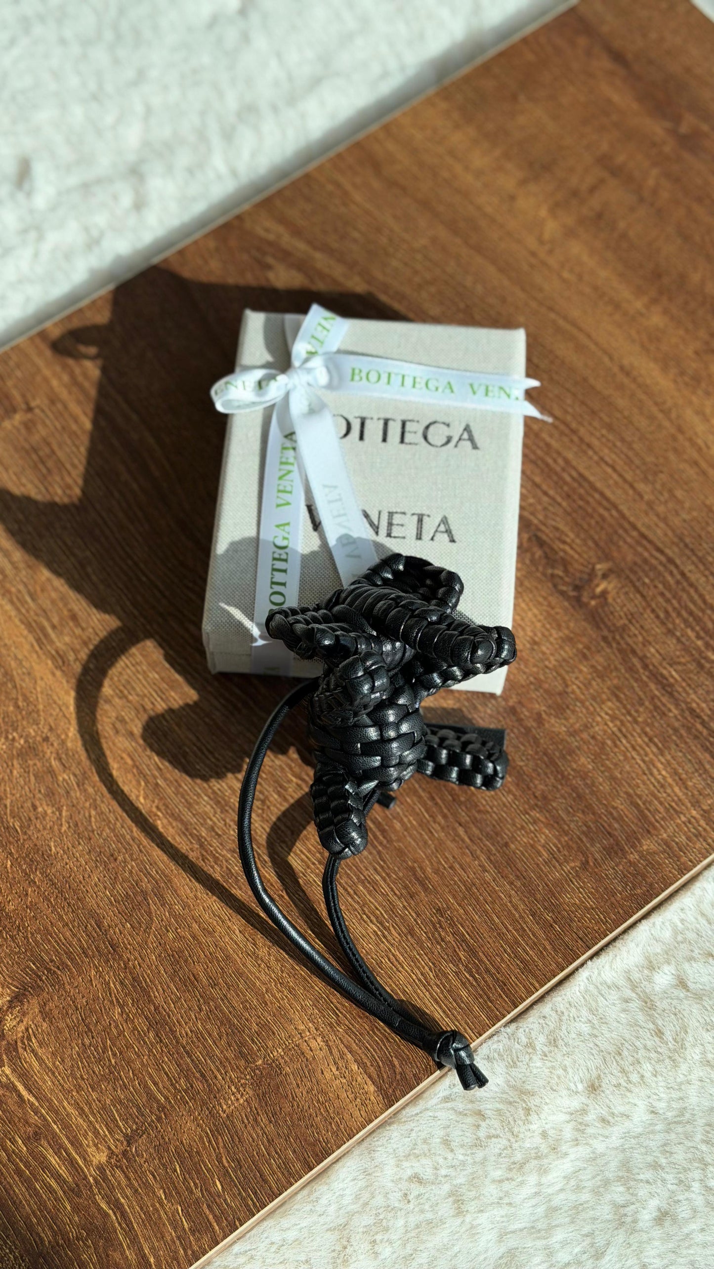 Bottega Veneta Nappa Leather Intreccio Elephant Charm