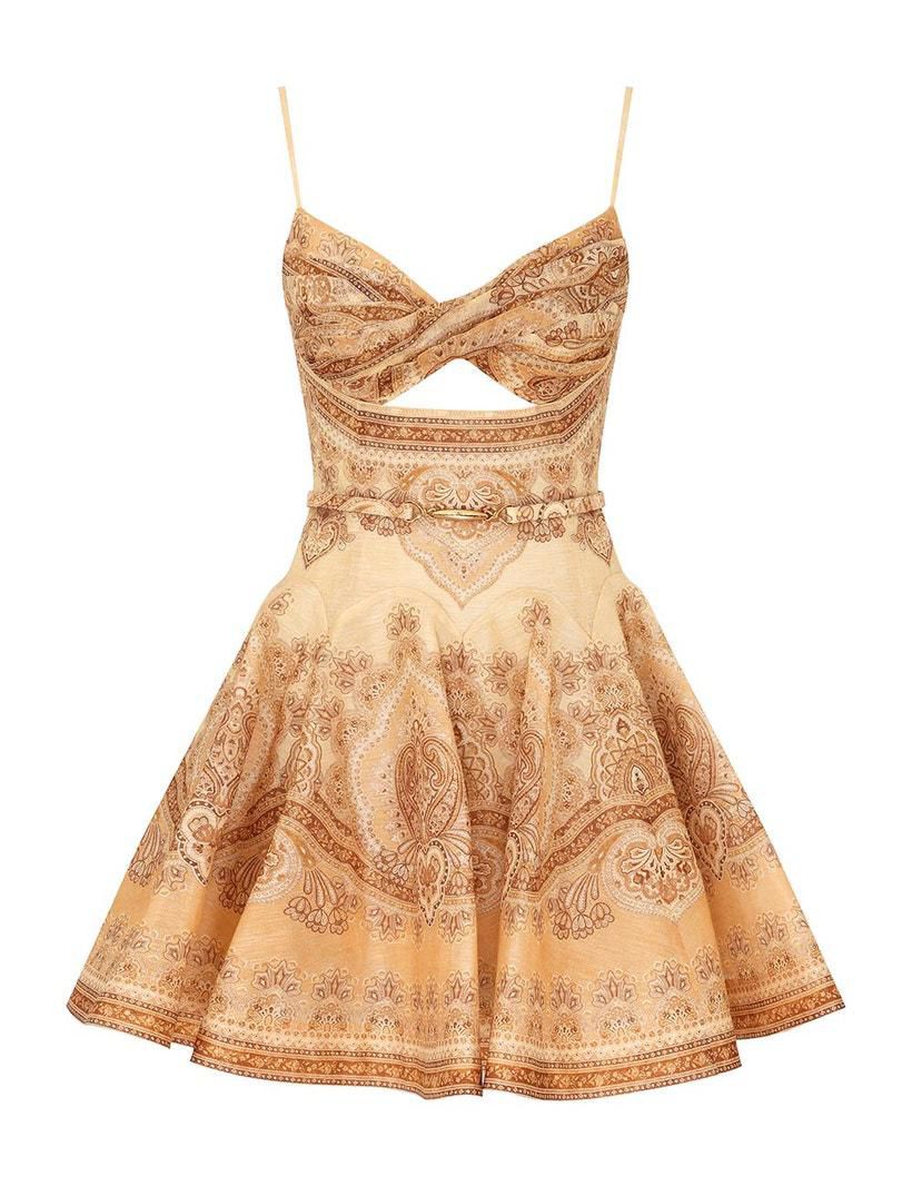 Zimmermann Printed Flared Mini Dress