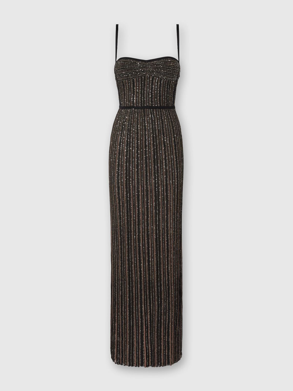 Missoni Strapless Ribbed Knit Maxi Dress
