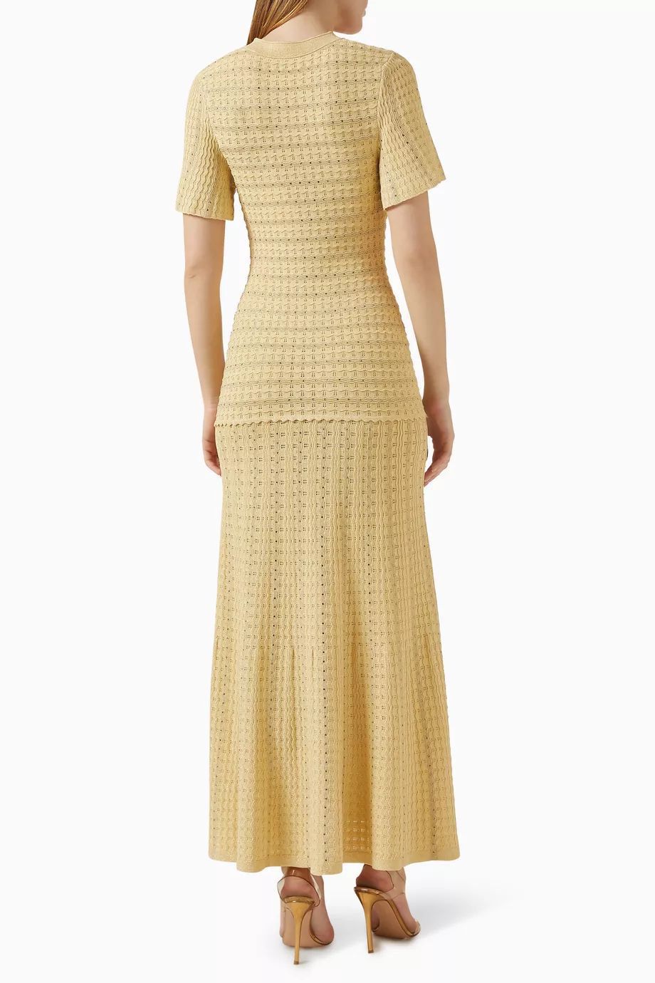 SANDRO Rhinestone Maxi Dress in Knit