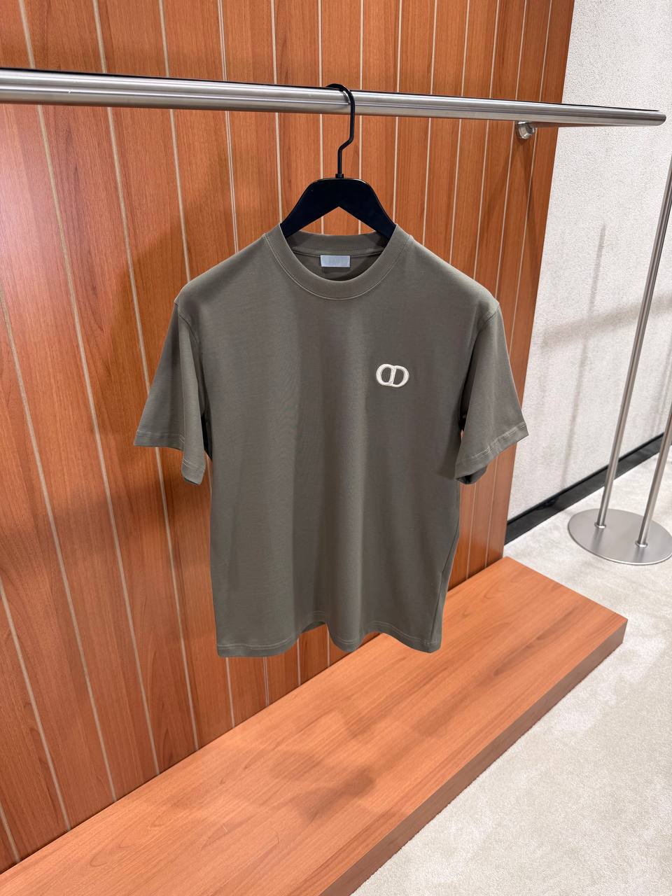 CD Icon Embroidered Cotton Crew Neck T-Shirt