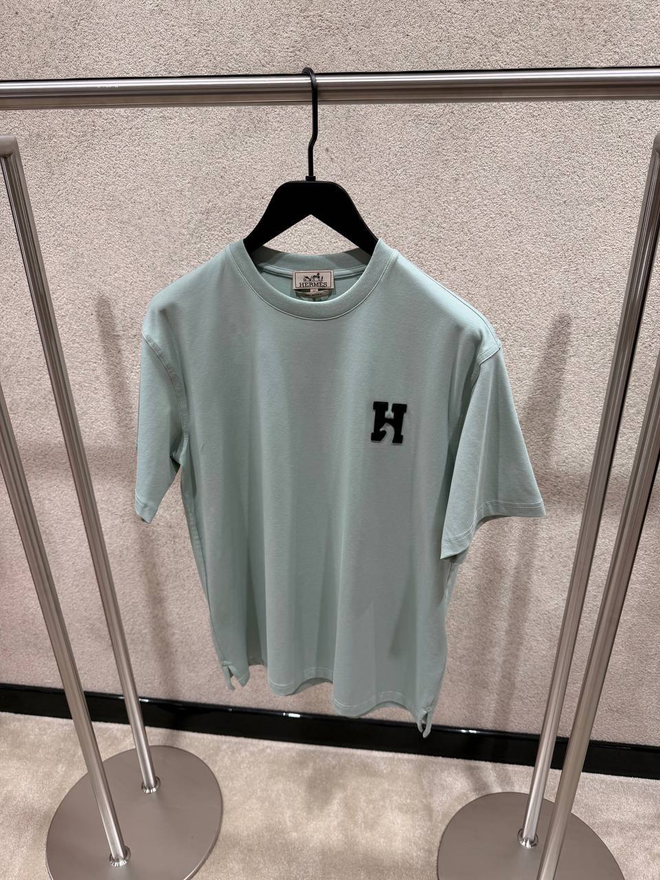 Hermes "H'Cheval" t-shirt with leather detail