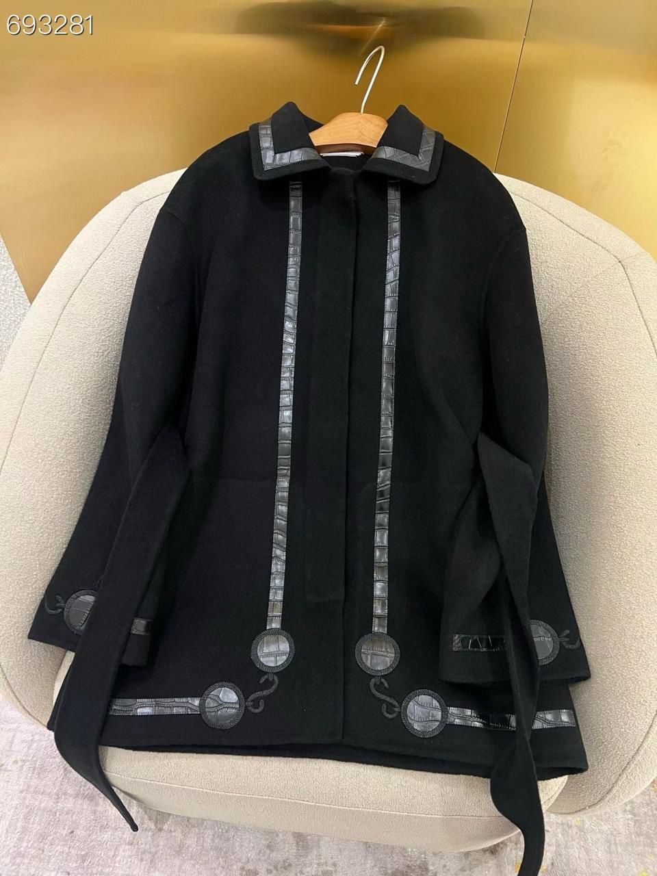 Hermès Belted Wool Coat