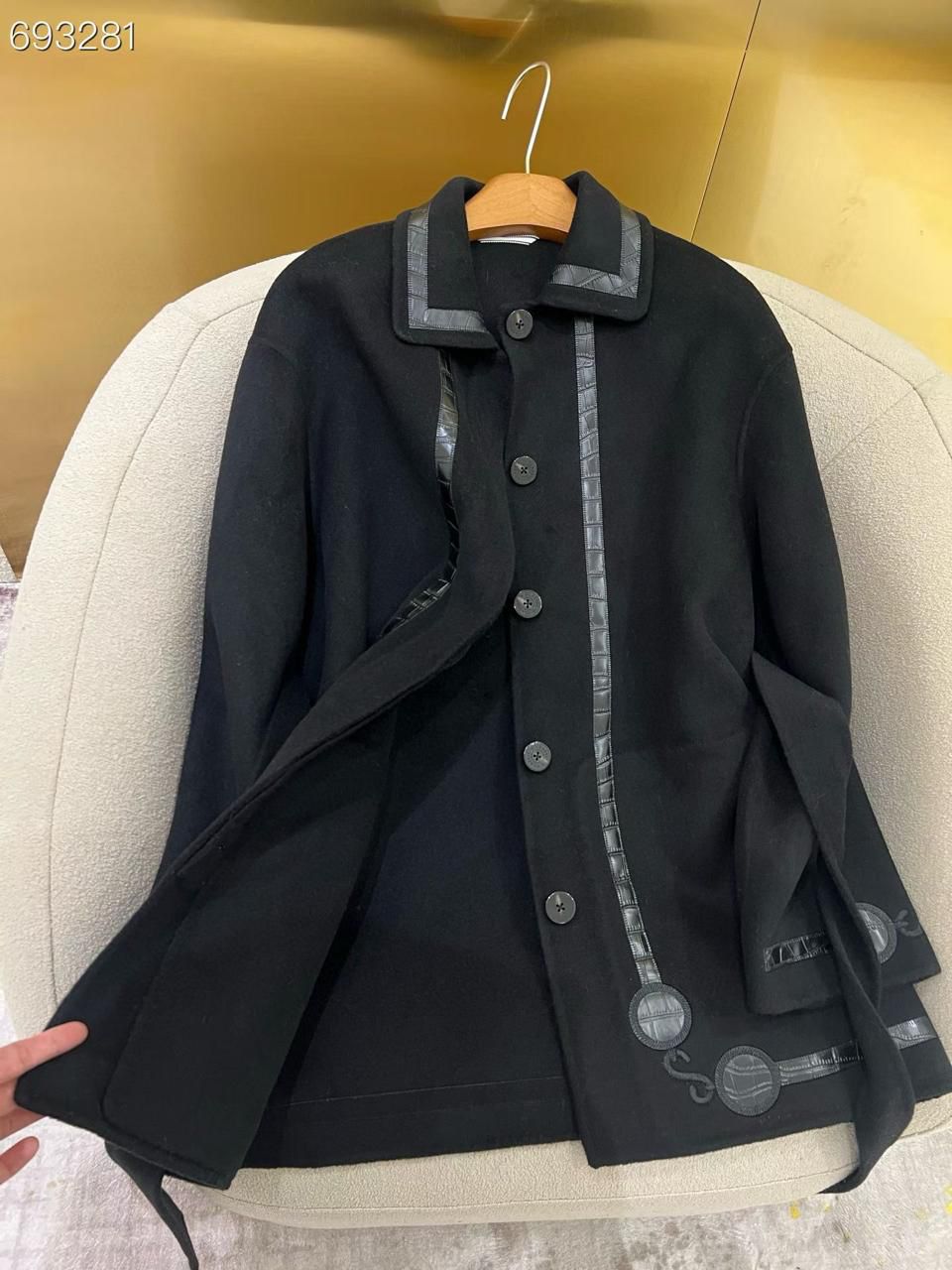 Hermès Belted Wool Coat