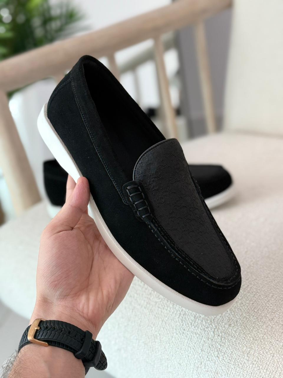 Louis Dior Loafers Classic Monogram Design