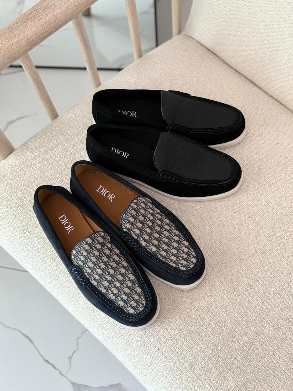 Louis Dior Loafers Classic Monogram Design