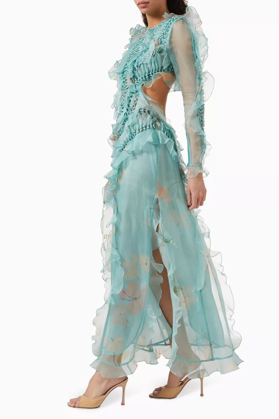 Zimmerman Ruffled Sheer Long Dress