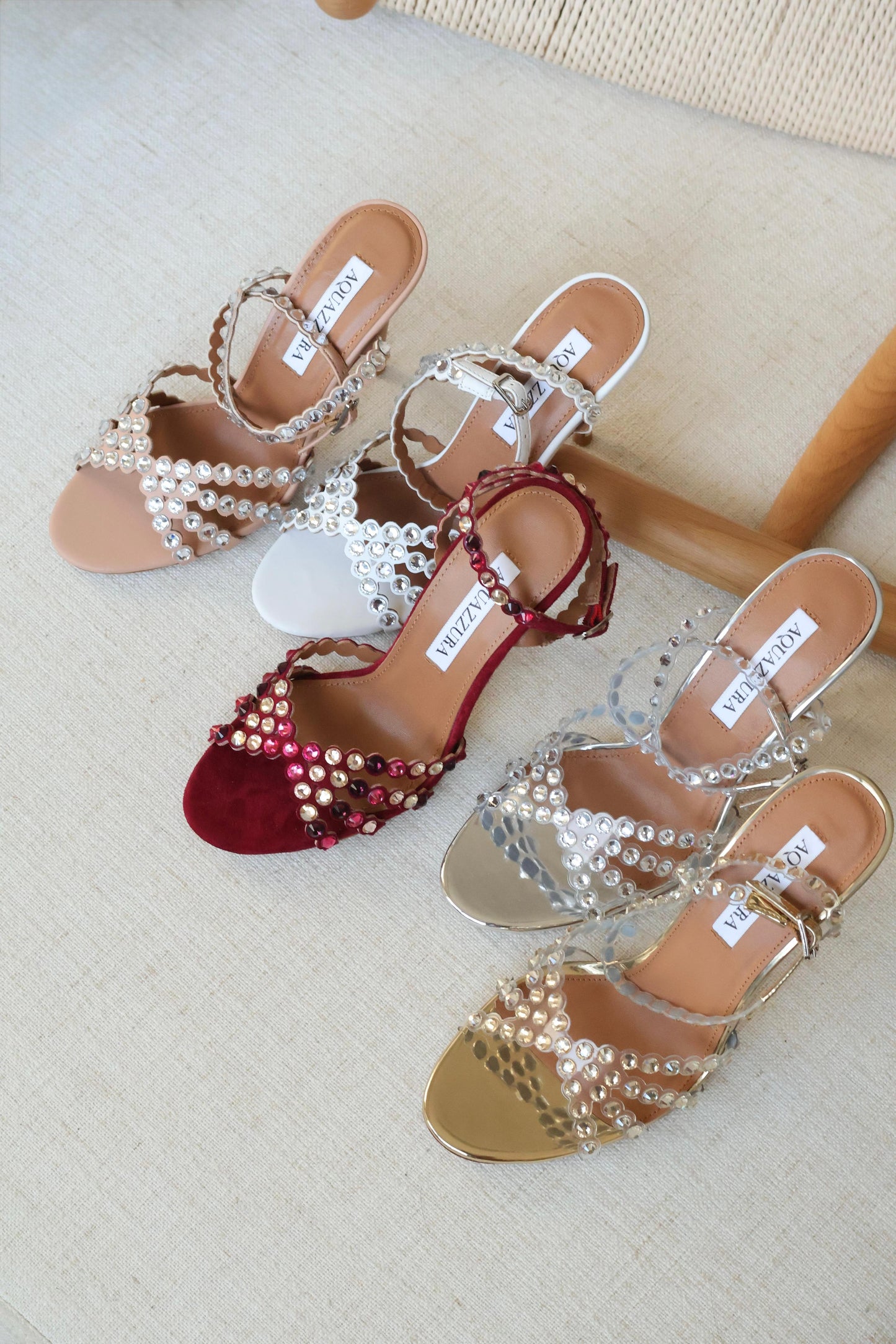 Aquazzura Crystal Strap Sandal