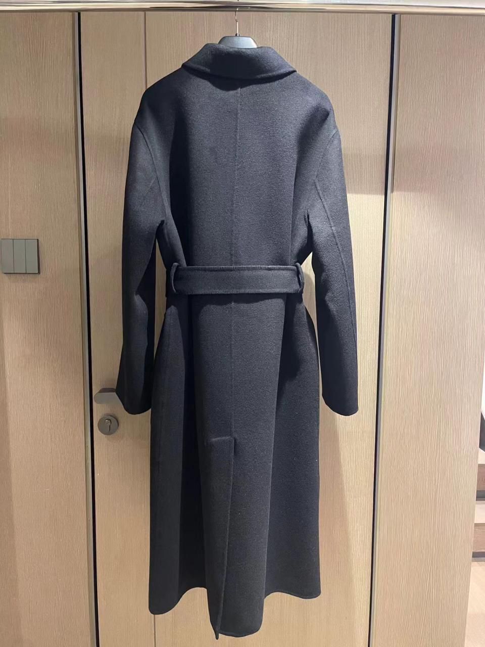 Louis Hemres Elegant Wool Button-Front Long Coat
