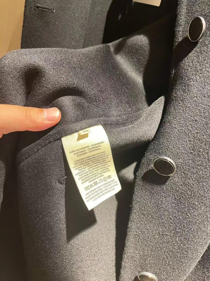 Louis Hemres Elegant Wool Button-Front Long Coat