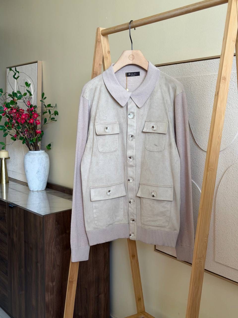 Loro Piana Suede Button Jacket