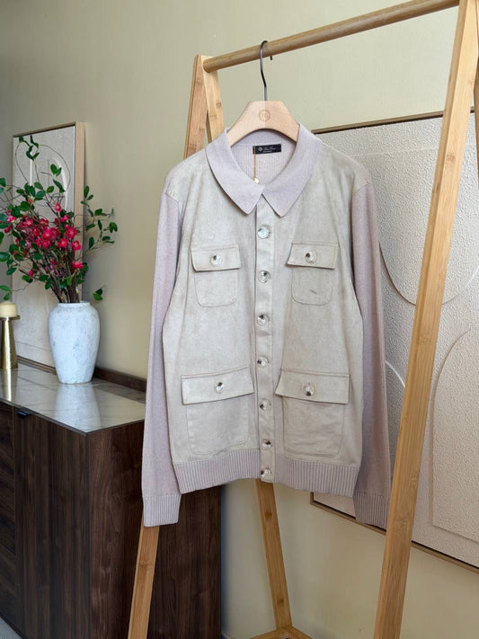 Loro Piana Suede Button Jacket