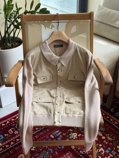 Loro Piana Suede Button Jacket