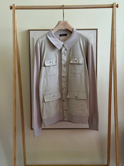 Loro Piana Suede Button Jacket