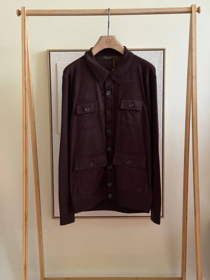 Loro Piana Suede Button Jacket
