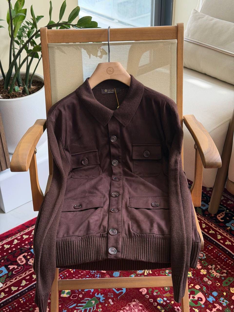 Loro Piana Suede Button Jacket