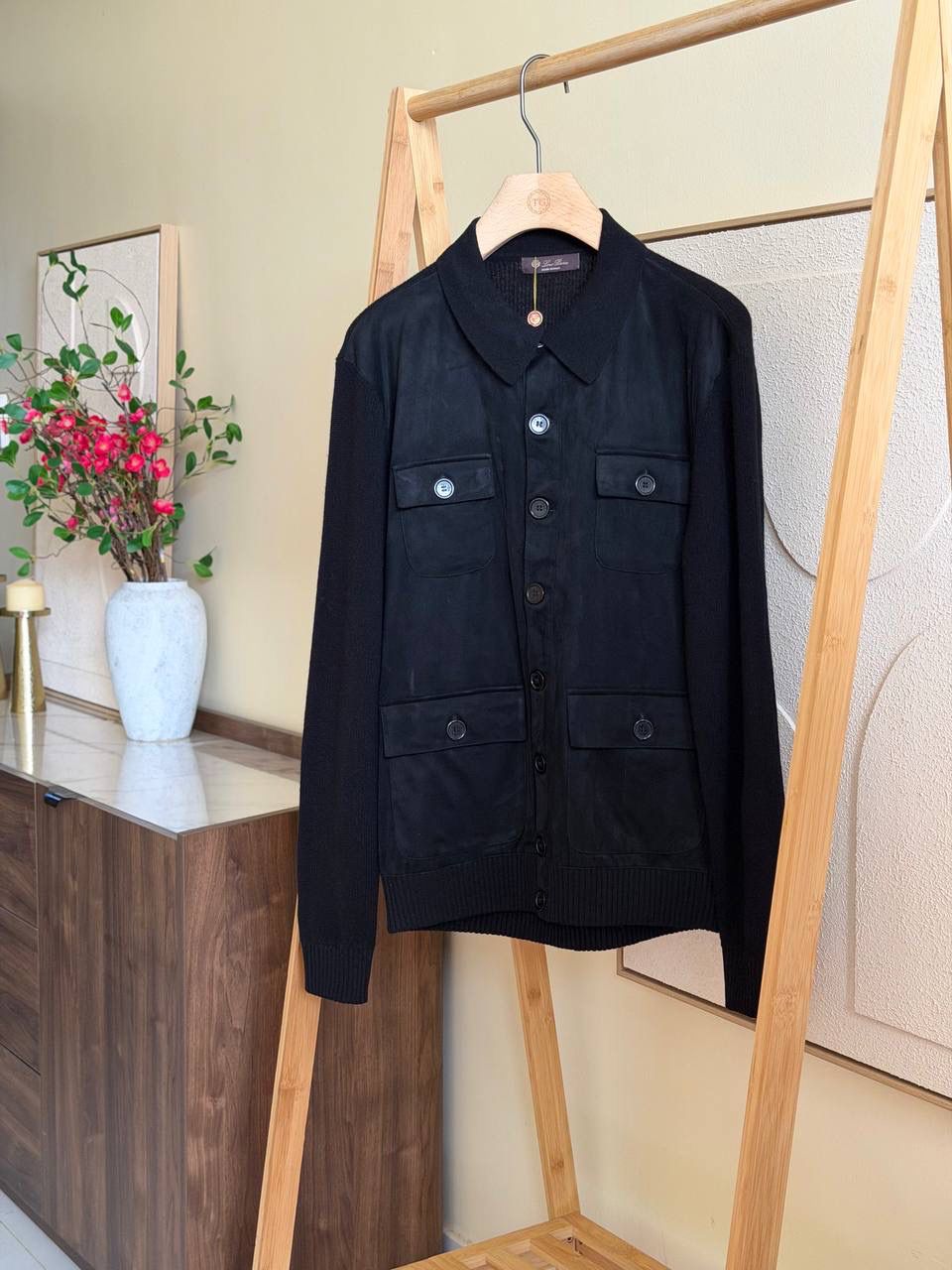 Loro Piana Suede Button Jacket