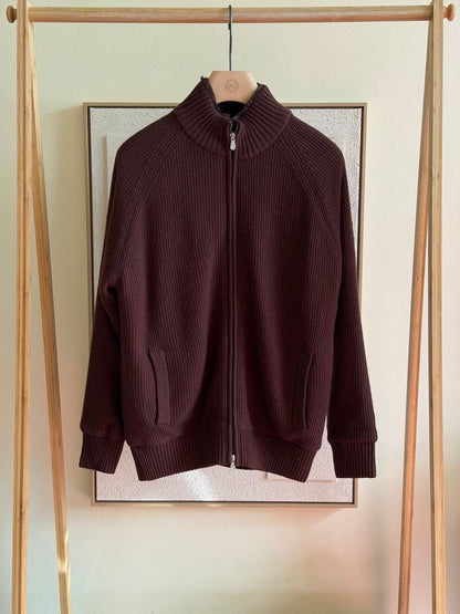 Brunelo Essential Knit Zip Jacket