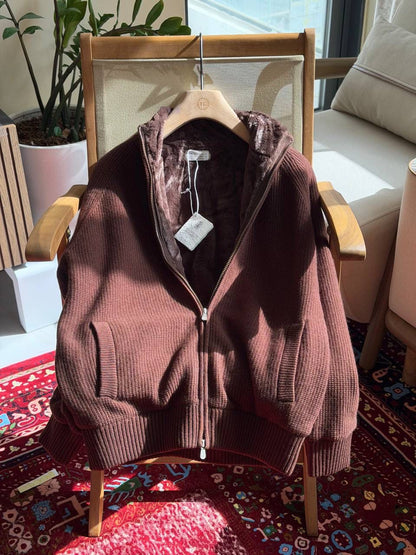 Brunelo Essential Knit Zip Jacket