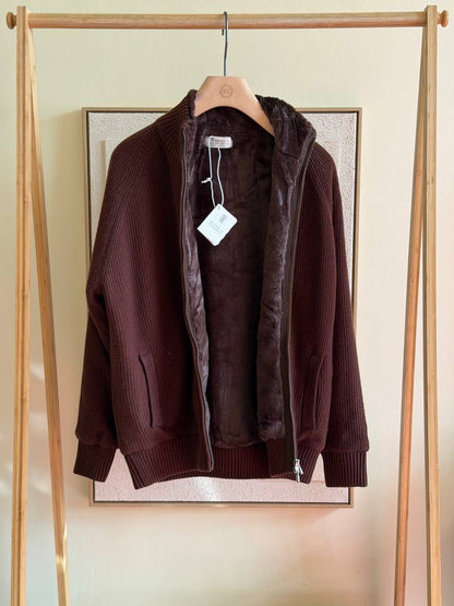 Brunelo Essential Knit Zip Jacket
