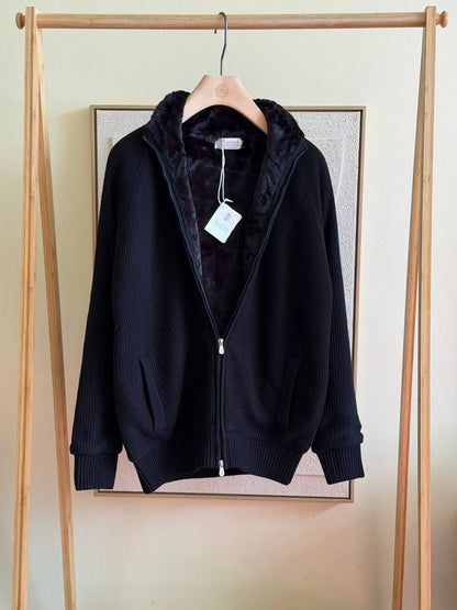 Brunelo Essential Knit Zip Jacket