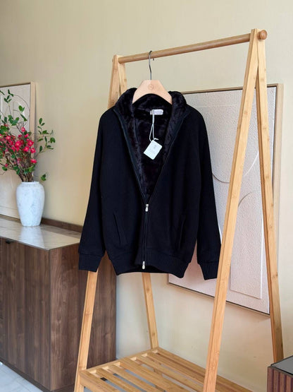 Brunelo Essential Knit Zip Jacket