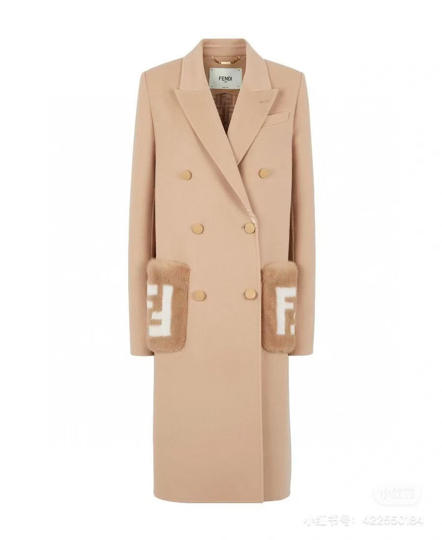 Fendi Wool Double-Breasted Coat