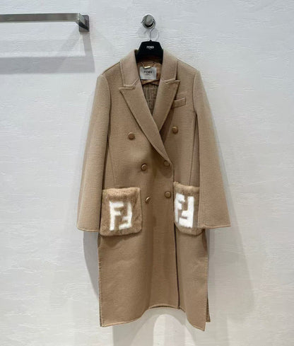 Fendi Wool Double-Breasted Coat