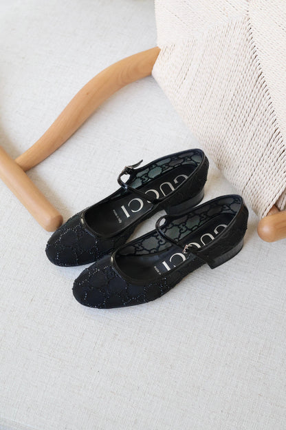 Gucci Mesh Mary Jane Flat