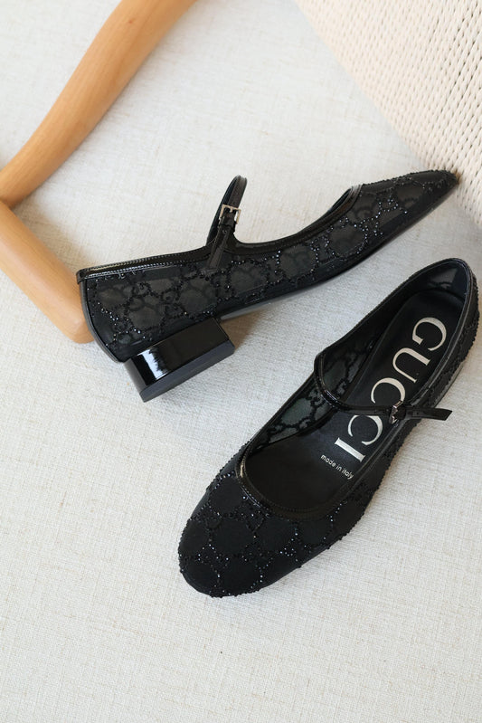 Gucci Mesh Mary Jane Flat