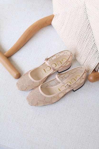 Gucci Mesh Mary Jane Flat