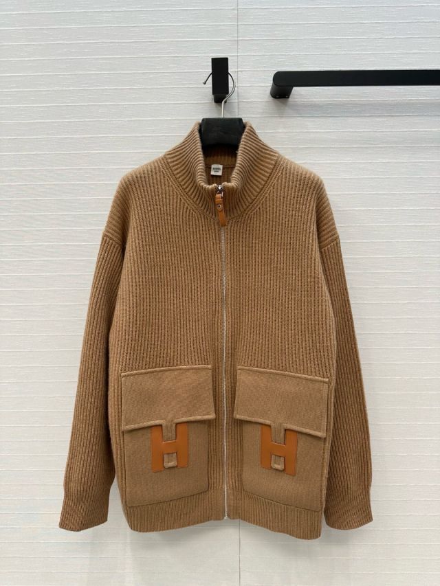 Hermès Chic Ribbed Zip Jacket