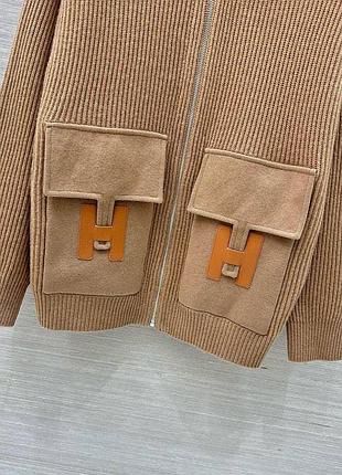 Hermès Chic Ribbed Zip Jacket