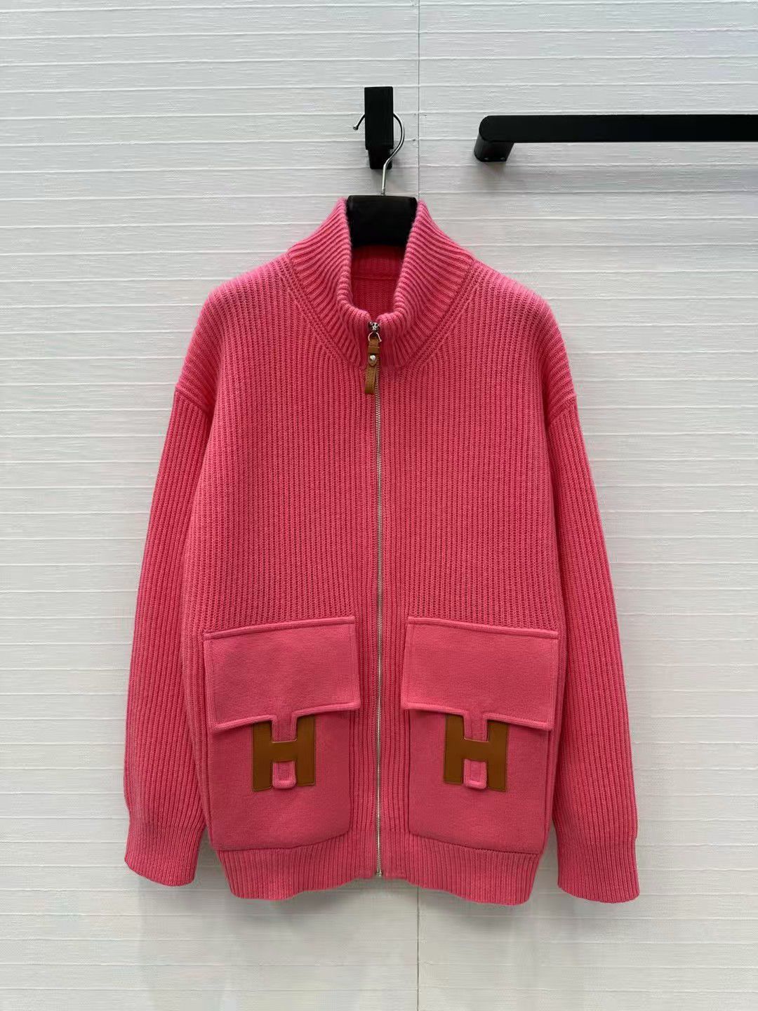 Hermès Chic Ribbed Zip Jacket