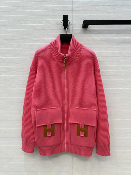Hermès Chic Ribbed Zip Jacket