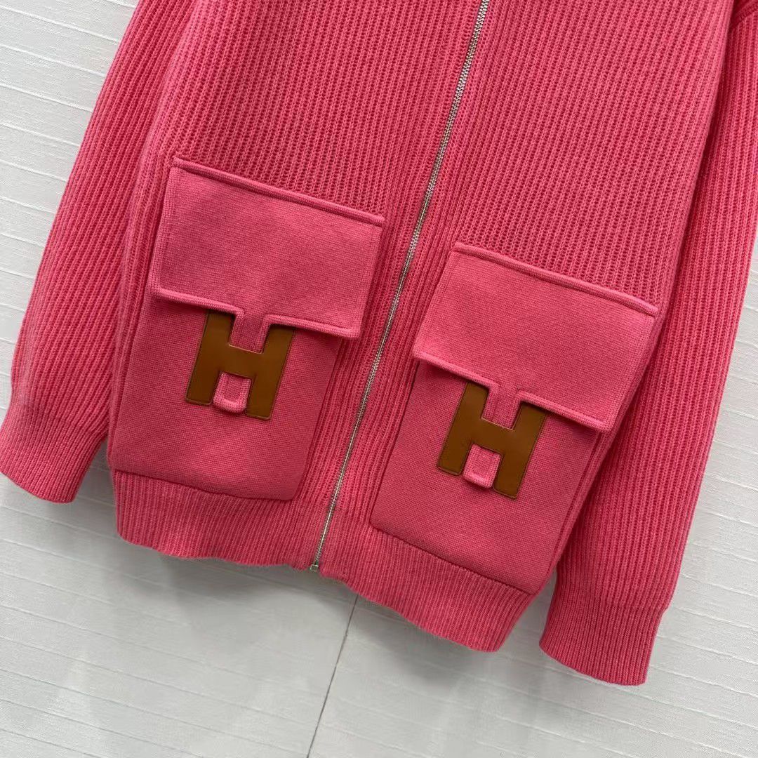 Hermès Chic Ribbed Zip Jacket