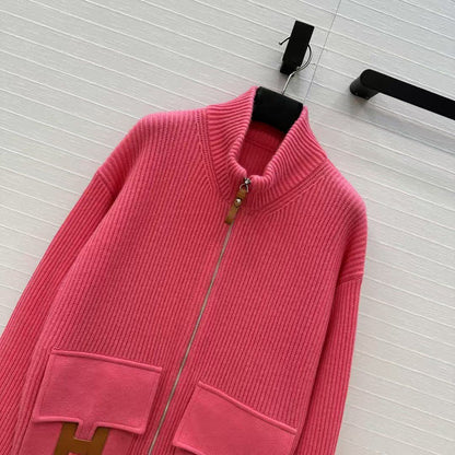 Hermès Chic Ribbed Zip Jacket