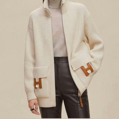 Hermès Chic Ribbed Zip Jacket