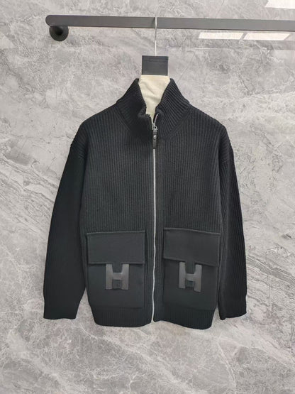 Hermès Chic Ribbed Zip Jacket