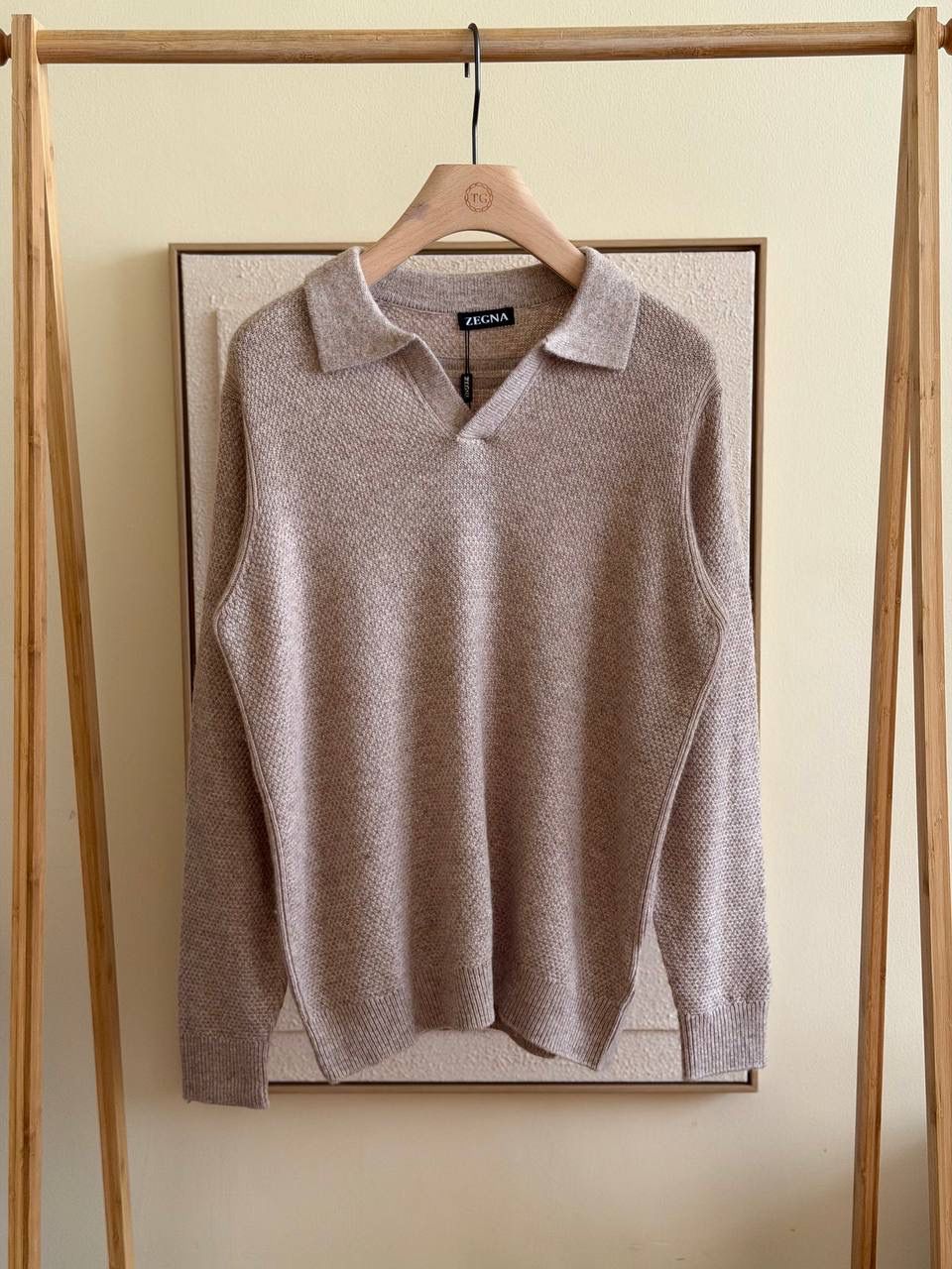 Zegna Men's Knit Polo Sweater