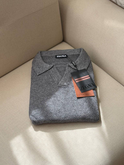 Zegna Men's Knit Polo Sweater