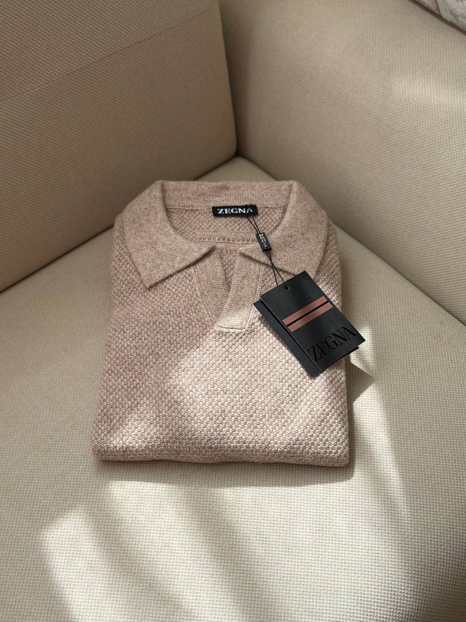 Zegna Men's Knit Polo Sweater