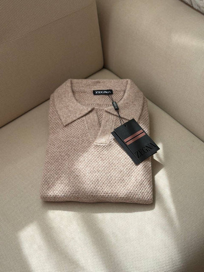 Zegna Men's Knit Polo Sweater